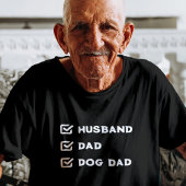 Einfache Niedliche Checkbox Mann, Vater, Dog Papa T-Shirt
