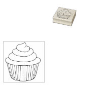 Einfache Niedliche Cupcake Rubber-Briefmarke Gummistempel (Stempel)