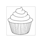 Einfache Niedliche Cupcake Rubber-Briefmarke Gummistempel (Prägung)