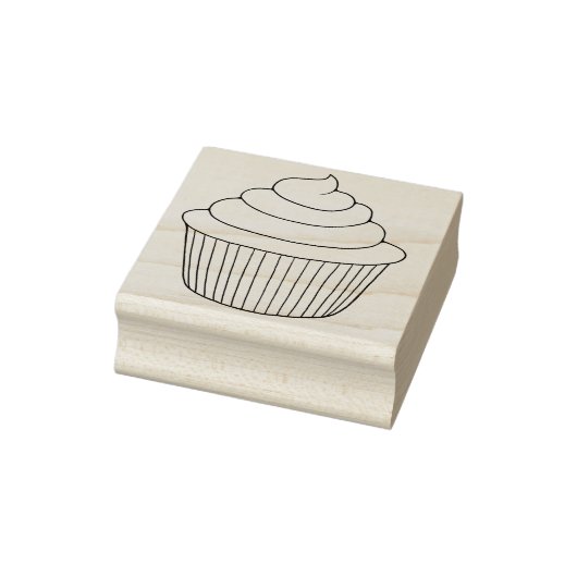 Einfache Niedliche Cupcake Rubber-Briefmarke Gummistempel (Stempel)