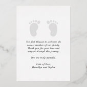 Einfache Niedliche Custom Foto Neuborn Hello Baby  Folieneinladung (Rückseite)