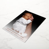 Einfache Niedliche Custom Foto Neuborn Hello Baby Folieneinladung (Gedreht)