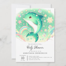 Einfache Niedliche Dolphin-Babydusche