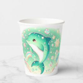 Einfache Niedliche Dolphin-Babydusche Pappbecher