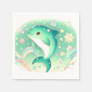 Einfache Niedliche Dolphin-Babydusche Serviette