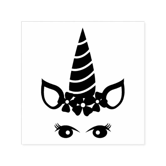 Einfache Niedliche Einhorn-Silhouette Permastempel (Design)