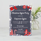 Einfache Niedliche Feiertage Weihnachten Einladung (Stehend Vorderseite)