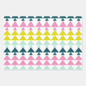 Einfache Niedliche Geometrie Muster Pink Minze Cha Geschenkpapier Set (Vorderseite 3)