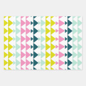 Einfache Niedliche Geometrie Muster Pink Minze Cha Geschenkpapier Set (Vorderseite 2)