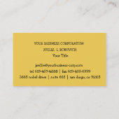 Einfache niedliche Geschäfts-Bienen-grafischer Visitenkarte (Rückseite)