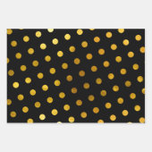 Einfache Niedliche Girly Black mehrfarbige Polka D Geschenkpapier Set (Vorderseite)