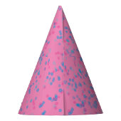 Einfache Niedliche Girly Pastel Pink Lila Blue Dot Partyhütchen (Rückseite)
