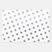 Einfache Niedliche Girly White mehrfarbige Polka D Geschenkpapier Set (Vorderseite 3)