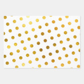 Einfache Niedliche Girly White mehrfarbige Polka D Geschenkpapier Set (Vorderseite)