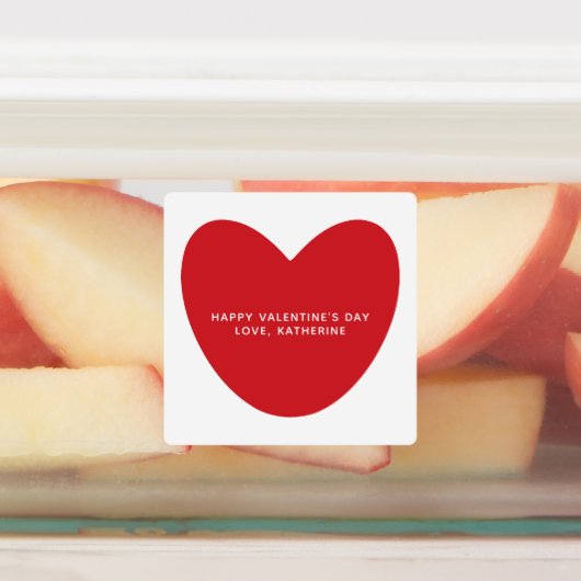 Einfache niedliche Herzfrequenz - Valentinstag Etiketten (Befestigt)