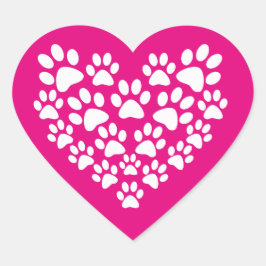 Einfache Niedliche Herzklammer drucken Herz-Aufkleber