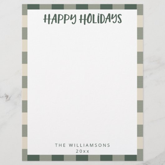 Einfache Niedliche, individuell gestaltete Grüne K Briefbogen (Vorderseite)