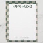 Einfache Niedliche, individuell gestaltete Grüne K Briefbogen (Vorne/Hinten)