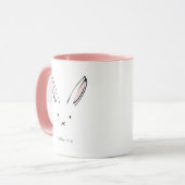 Einfache Niedliche Kaninchenmädchen Personalisiert Tasse (Vorderseite Links)