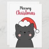 Einfache Niedliche Katze Meowy Weihnachten (Vorne/Hinten)