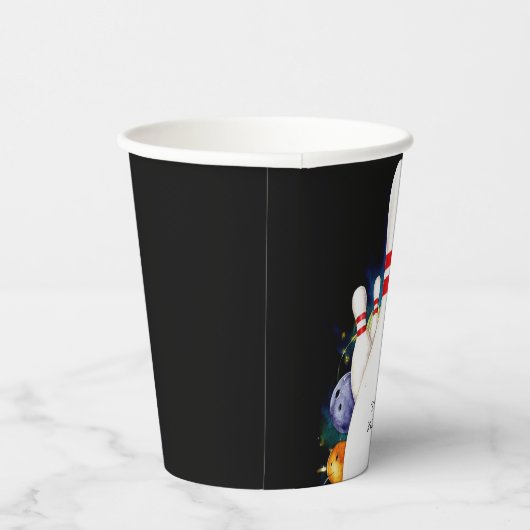 Einfache Niedliche Kinder Bowling Geburtstag Pappbecher (Rechts)