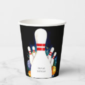 Einfache Niedliche Kinder Bowling Geburtstag Pappbecher (Vorderseite)