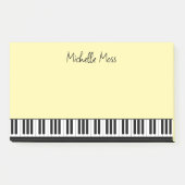 Einfache Niedliche Klaviertastatur hellgelb Post-it Klebezettel (Vorderseite)