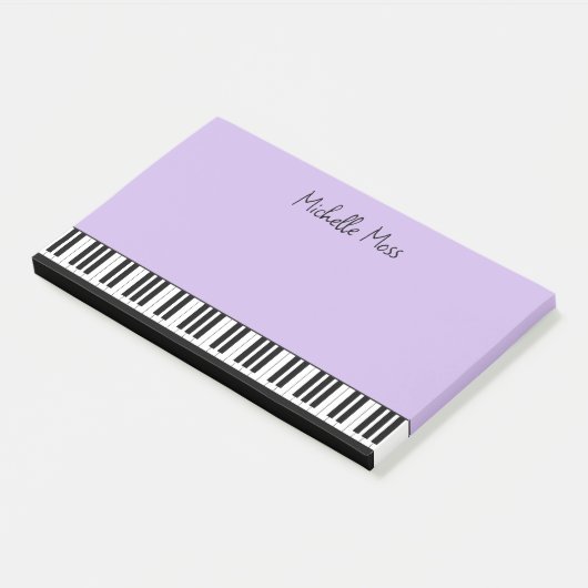 Einfache Niedliche Klaviertastatur Lila Post-it Klebezettel (angewinkelt)