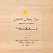 Einfache niedliche Kleinkinder mit minimaler Kinde Acryleinladungen (Vorderseite)