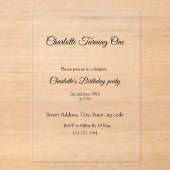 Einfache niedliche Kleinkinder mit minimaler Kinde Acryleinladungen (Vorderseite)