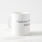 Einfache niedliche Kleinkinder mit minimaler Kinde Kaffeetasse (Vorderseite Links)