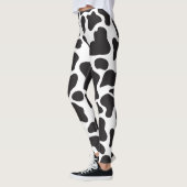 Einfache Niedliche Kuh Schwarzweiß drucken Leggings (Links)