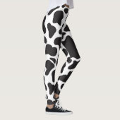 Einfache Niedliche Kuh Schwarzweiß drucken Leggings (Rechts)