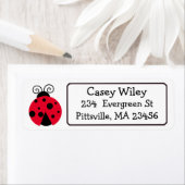 Einfache Niedliche Ladybug-Adressenbezeichnung (Insitu)