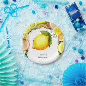 Einfache Niedliche Lemon Birthday Pappteller (Party)