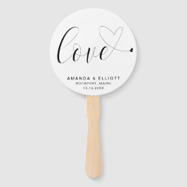 Einfache Niedliche Liebe Herzenshochzeit Fächer