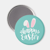 Einfache Niedliche Ohren glücklich Ostern | Magnet (Vorderseite/Rückseite)
