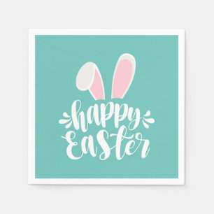 Einfache Niedliche Ohren glücklich Ostern Servie Serviette
