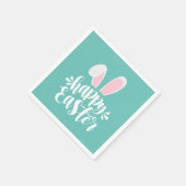 Einfache Niedliche Ohren glücklich Ostern | Servie Serviette (Ecke)