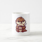 einfache niedliche Otter-Tasse Kaffeetasse (Mittel)