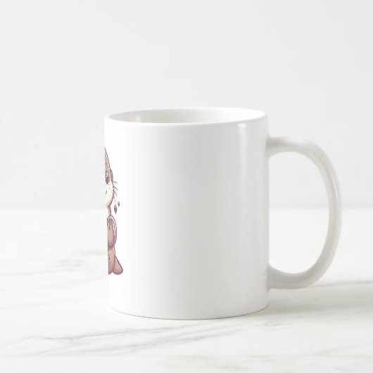 einfache niedliche Otter-Tasse Kaffeetasse (Rechts)