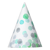 Einfache Niedliche Pastel Geometric Polka Dot Wass Partyhütchen (Vorderseite)