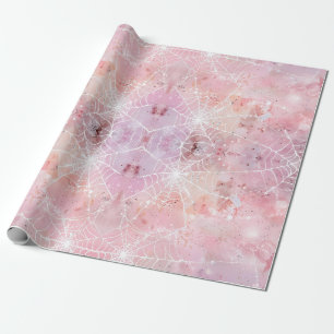 Einfache Niedliche Pink-Spinnennetze Geschenkpapier