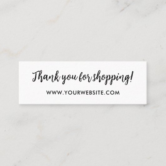 Einfache Niedliche Pinselschrift Vielen Dank Kauf Treuekarte (Vorderseite)