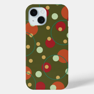 Einfache Niedliche Polka Dots Muster Fun Bubbly Ci iPhone 15 Hülle