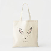 Einfache Niedliche Rabbit Girls Personalisiert Tragetasche (Vorne)