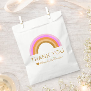 Einfache Niedliche Retro-Regenbogen Personalisiert Geschenktütchen