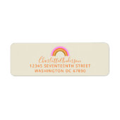 Einfache Niedliche Retro-Regenbogen-Rücksendeadres (Vorne)