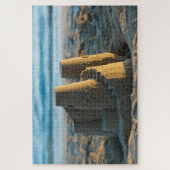 Einfache Niedliche Sandburg am Sonnenstrand Puzzle (Vertikal)