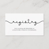 Einfache niedliche Schriftart Hochzeitskarte Begleitkarte (Vorderseite)